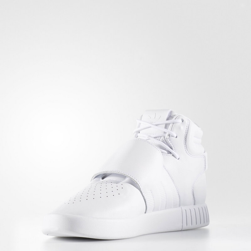 Men\u0027s adidas TUBULAR INVADER STRAP SHOES White