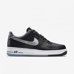 Nike Air Force 1 Black/White/Black/Metallic Silver