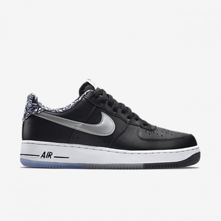 Nike Air Force 1 Black/White/Black/Metallic Silver