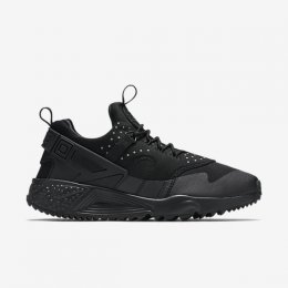 NIKE AIR HUARACHE UTILITY SHOES BLACK