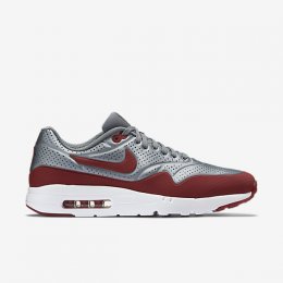 NIKE AIR MAX 1 ULTRA MOIRE Metallic Cool Grey/White/Cool Grey/Gym Red