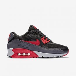NIKE AIR MAX 90 ESSENTIAL Black/Dark Grey/Wolf Grey/University Red