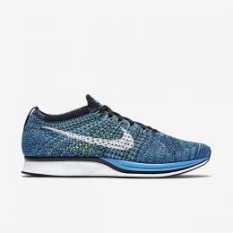 NIKE FLYKNIT RACER Blue Glow/Black/White