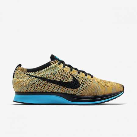 NIKE FLYKNIT RACER Bright Citrus/Blue Lagoon/Laser