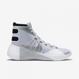NIKE HYPERDUNK 2015 (TEAM) White/Black/White/Metallic Silver