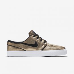 NIKE SB ZOOM STEFAN JANOSKI LEATHER Metallic Gold/White/Gum Light Brown/Black