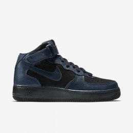 NIKE AIR FORCE 1 07 MID PREMIUM Metallic Armory Navy/Squadron Blue/Metallic