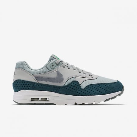 NIKE AIR MAX 1 ULTRA ESSENTIALS Light Silver/Hyper Turquoise/Spring Leaf/Shark