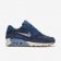 NIKE AIR MAX 90 PREMIUM SUEDE Midnight Navy/Sail/Ghost Green/Metallic Blue Dusk