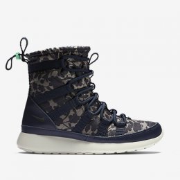 NIKE ROSHE ONE HI PRINT Obsidian/Green Glow/Light Beige Chalk/Cargo Khaki