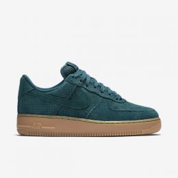 NIKE AIR FORCE 1 07 SUEDE Teal/Gum Medium Brown/Metallic Pewter/Teal
