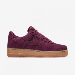 NIKE AIR FORCE 1 07 SUEDE Deep Garnet/Gum Medium Brown/Metallic