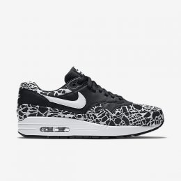 NIKE AIR MAX 1 JACQUARD Black/Metallic Silver/White