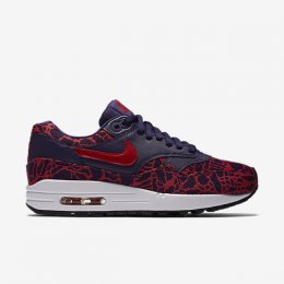 NIKE AIR MAX 1 JACQUARD Loyal Blue/White/Black/University Red