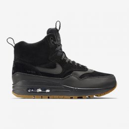 NIKE AIR MAX 1 MID WATERPROOF Black/Gum Medium Brown/Black