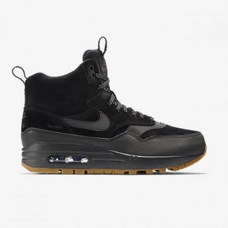 NIKE AIR MAX 1 MID WATERPROOF Black/Gum Medium Brown/Black