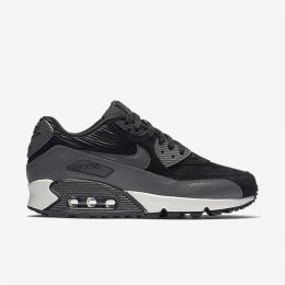 NIKE AIR MAX 90 LEATHER Black/Dark Grey/Sail/Metallic Hematite