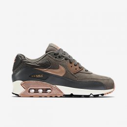 NIKE AIR MAX 90 LEATHER Iron/Dark Storm/Sail/Metallic Red Bronze