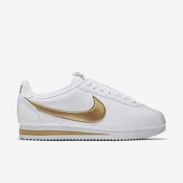NIKE CLASSIC CORTEZ LEATHER White/Metallic Gold