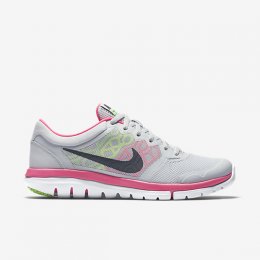 NIKE FLEX RUN 2015 Pure Platinum/Voltage Green/Hyper Pink/Metallic Hematite