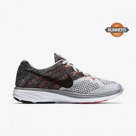Nike Flyknit Lunar 3 Wolf Grey/White/Hot Lava/Black
