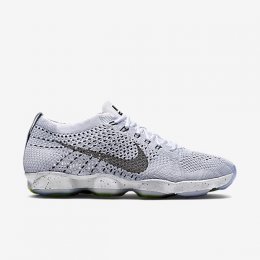 Nike Flyknit Zoom Agility White/Wolf Grey/Black/Metallic Cool Grey