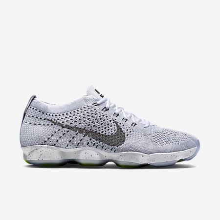 Nike Flyknit Zoom Agility White/Wolf Grey/Black/Metallic Cool Grey