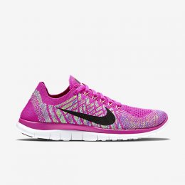 Nike Free 4.0 Flyknit Fuchsia Flash/Aluminum/Persian Violet/Black