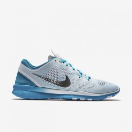 Nike Free TR 5 White/Blue Lagoon/Clearwater/Metallic Silver
