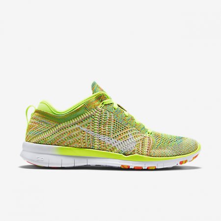 Nike Free TR 5 Flyknit Volt/Hot Lava/White