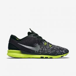 NIKE FREE TR 5 PRINT Black/Volt/Metallic Silver