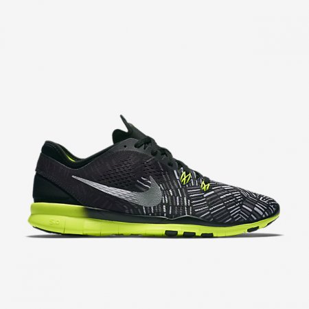 NIKE FREE TR 5 PRINT Black/Volt/Metallic Silver