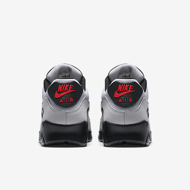nike air max 90 wolf grey black red