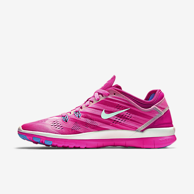 Nike Free TR 5 Print Pink Pow/Fireberry/Polar/White - Click Image to Close