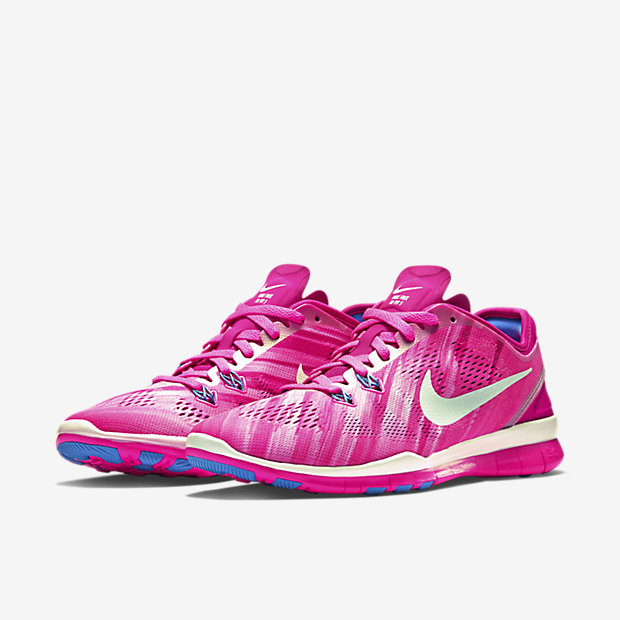 Nike Free TR 5 Print Pink Pow/Fireberry/Polar/White - Click Image to Close