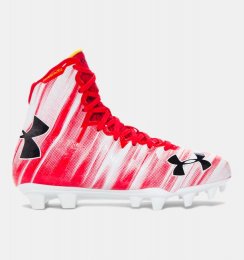 UA Highlight MC White / Red Cleats