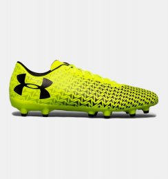 UA CF Force 3.0 FG High Vis Yellow / Rocket Red