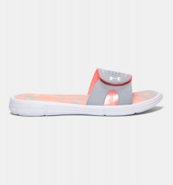 UA Ignite Finisher VIII Slides White / London Orange