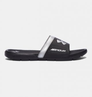 UA Playmaker VI Final Markdowns in our Men\'s Slides on Final Markdowns department. Style 1287323-001 and Price $20.99 Holiday Sale. athletic shoes apparel and accessories logo.