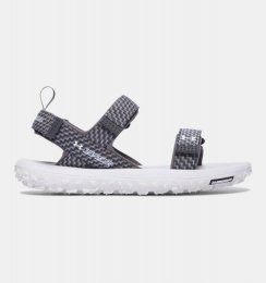 UA Fat Tire Sandals Gray Wolf / White