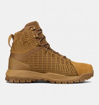 The UA Stryker Coyote Brown / Coyote Brown, a tactical boot built for elite performance in urban environments.