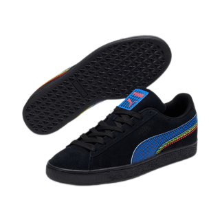 Save: 30% off. Men\'s Puma Dazed Suede Triplex Sneakers Black-Bluemazing-Sunblaze 382954-01.