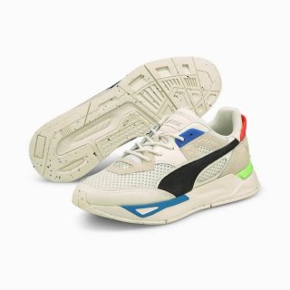 Save: 34% off. The Men\'s Puma Mirage Sport RE GEN Sneakers are Style: 382639-01 and Color: Ivory Glow-Future Blue.