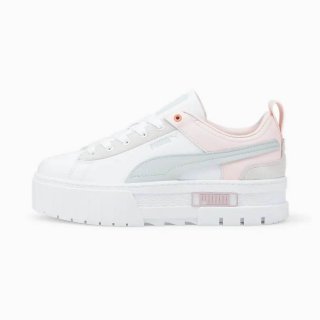 Save: 33% off. The Women\'s Puma Mayze Raw Sneakers Color White-Chalk Pink.