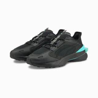 Save: 36% off. The Men\'s Puma PWRFRAME OP-1 Equinox Sneakers are Style: 380698-02 and Color: Puma Black-Elektro Aqua.