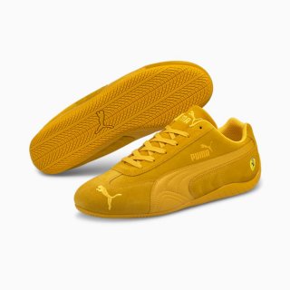 The PUMA Scuderia Ferrari Speedcat Motorsport Shoes are Style: 306796-04 and Color: Saffron-Saffron-Saffron. Born for speed. Raised in style. Taking iconic track style to the streets.