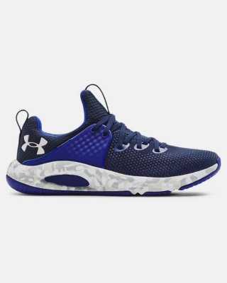 The Men\'s UA HOVR Rise 3 Camo Training Shoes are color Academy / Halo Gray and style Under Armour 3025097-401. UA TriBase™ maximizes ground contact.