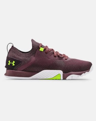 The Women\'s UA TriBase Reign 3 Training Shoes are color Ash Plum / White and style Under Armour 3025125-501. UA TriBase™ tech maximizes your floor contact with a low.