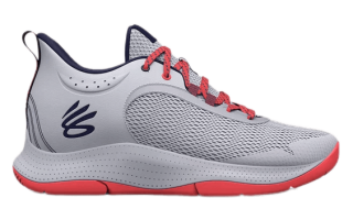 Curry 3Z6 Basketball Shoes: Durable leather heel with perforations & debossed details for enhanced comfort.