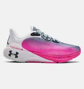 UA HOVR Machina 3 Daylight: Channeled rubber outsole mapped for durability in high-wear areas & flex zones to promote natural movement.